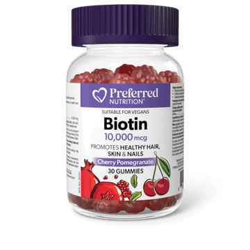 Preferred Nutrition Biotin 10000mcg 30 Gummies