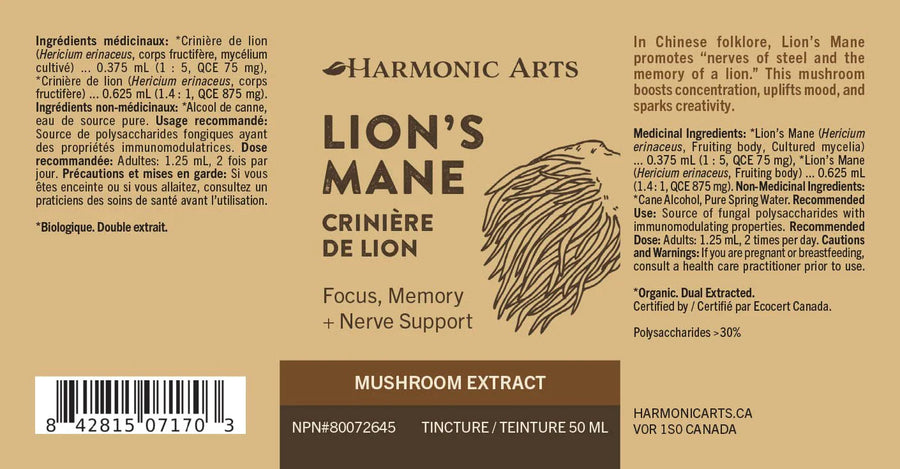 Harmonic Arts Lion's Mane 100ml Tincture