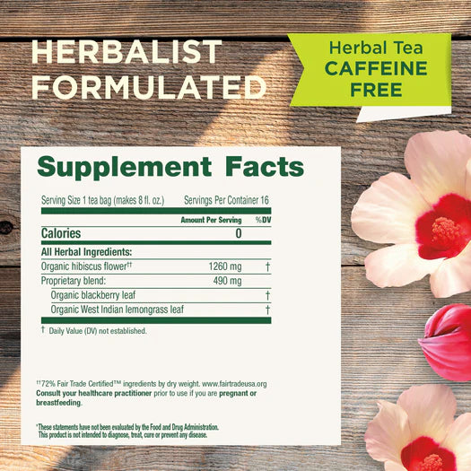 Traditional Medicinals Organic Hibiscus Tea 16 Bags