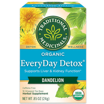 Traditional Medicinals Organic EveryDay Detox Dandelion Tea 16 Bags