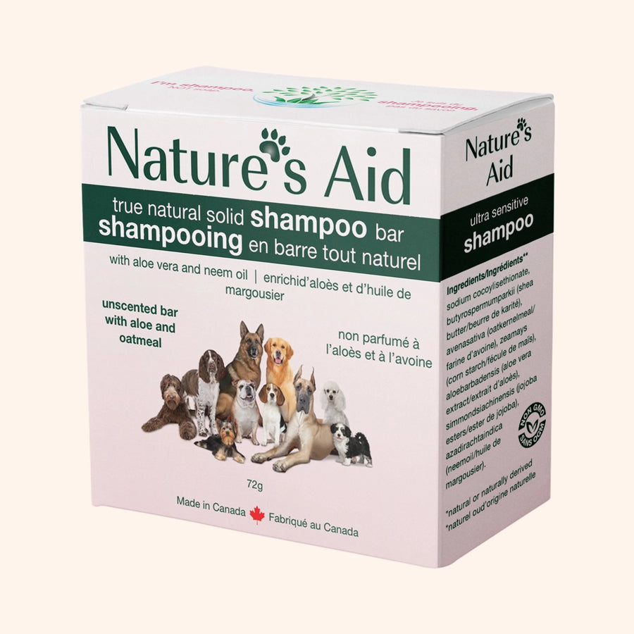 Nature's Aid Pets Ultra Sensitive Unscented Shampoo Bar 72g