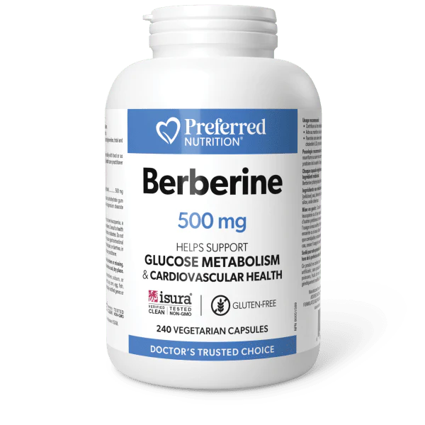Preferred Nutrition Berberine 500mg 240 Veg. Capsules