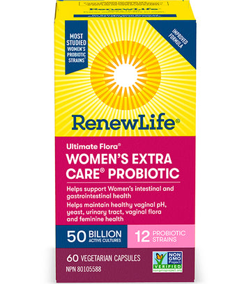Renew Life Women’s Extra Care Probiotic 50B 60 Veg. Capsules