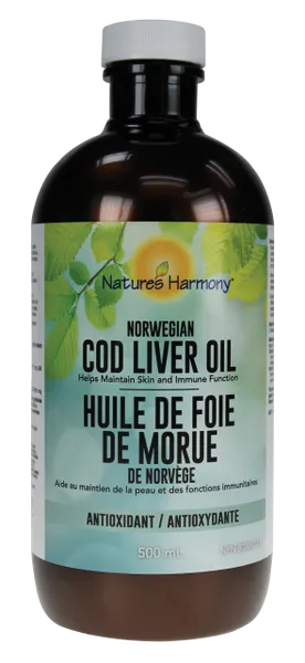 Nature’s Harmony Norwegian Cod Liver Oil Plain 500ml Liquid
