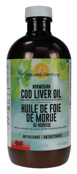 Nature’s Harmony Norwegian Cod Liver Oil Cherry Flavour 500ml Liquid