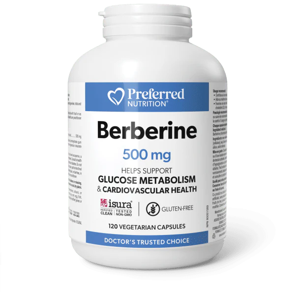 Preferred Nutrition Berberine 500mg 120 Veg. Capsules