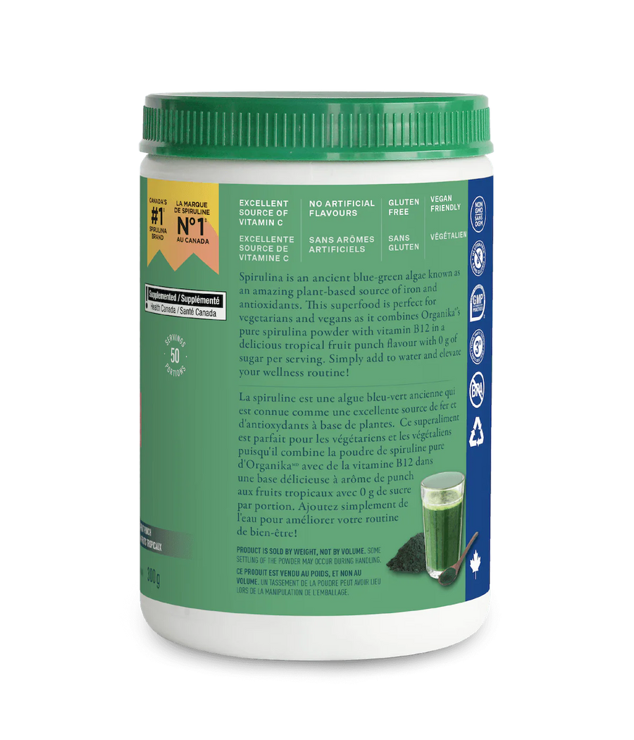Organika Spirulina + B12 300g Powder