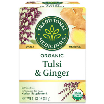 Traditional Medicinals Organic Tulsi & Ginger Tea 16 Bags