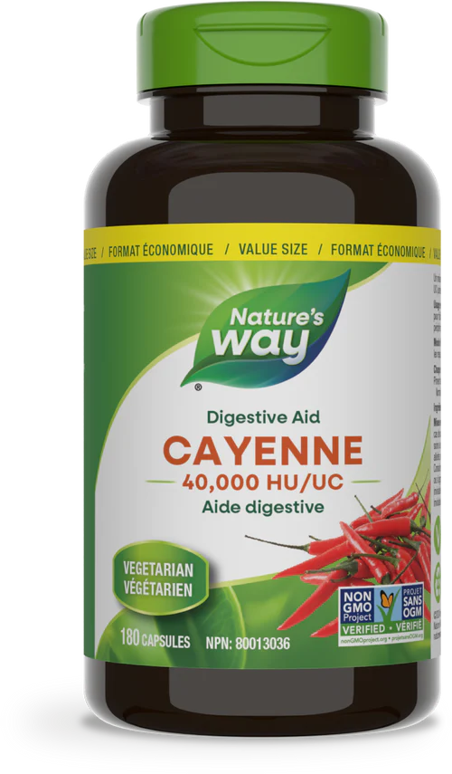 Nature's Way Cayenne 40,000 HU 180 Capsules