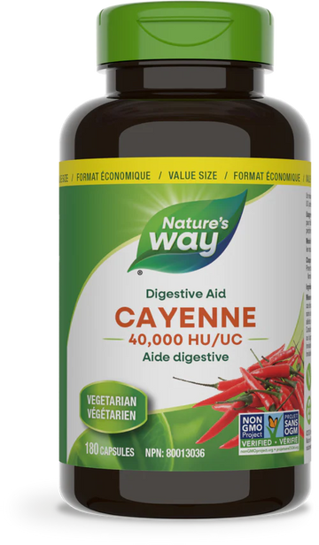Nature's Way Cayenne 40,000 HU 180 Capsules