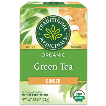 Traditional Medicinals Organic Green Tea Ginger Flavour 16 Bags