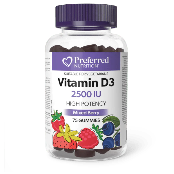 Preferred Nutrition Vitamin D3 2500IU 75 Gummies