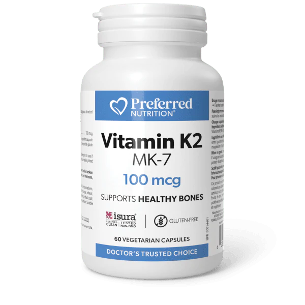 Preferred Nutrition Vitamin K2 100 mcg 60 Veg. Capsules