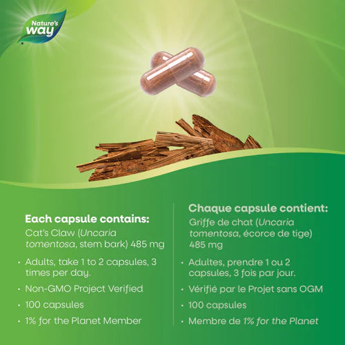 Nature's Way Cat's Claw 100 Capsules