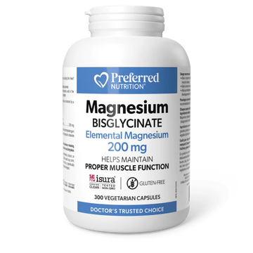 Preferred Nutrition Magnesium Bisglycinate 200mg 300 VCapsules