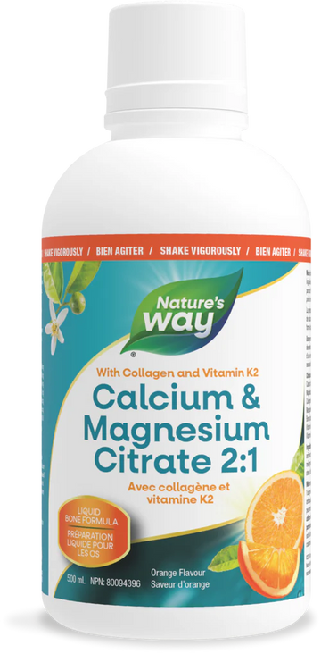 Nature's Way Calcium & Magnesium Citrate 2:1 500ml Liquid Orange Flavour
