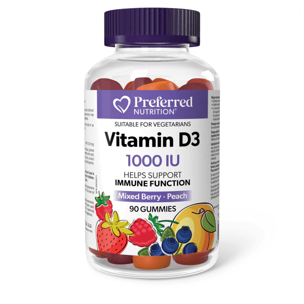 Preferred Nutrition Vitamin D3 1000IU 90 Gummies