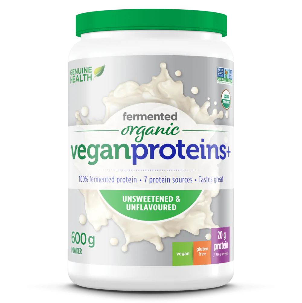 Genuine Health fermented organic vegan protein | unflavoured 600g Powder