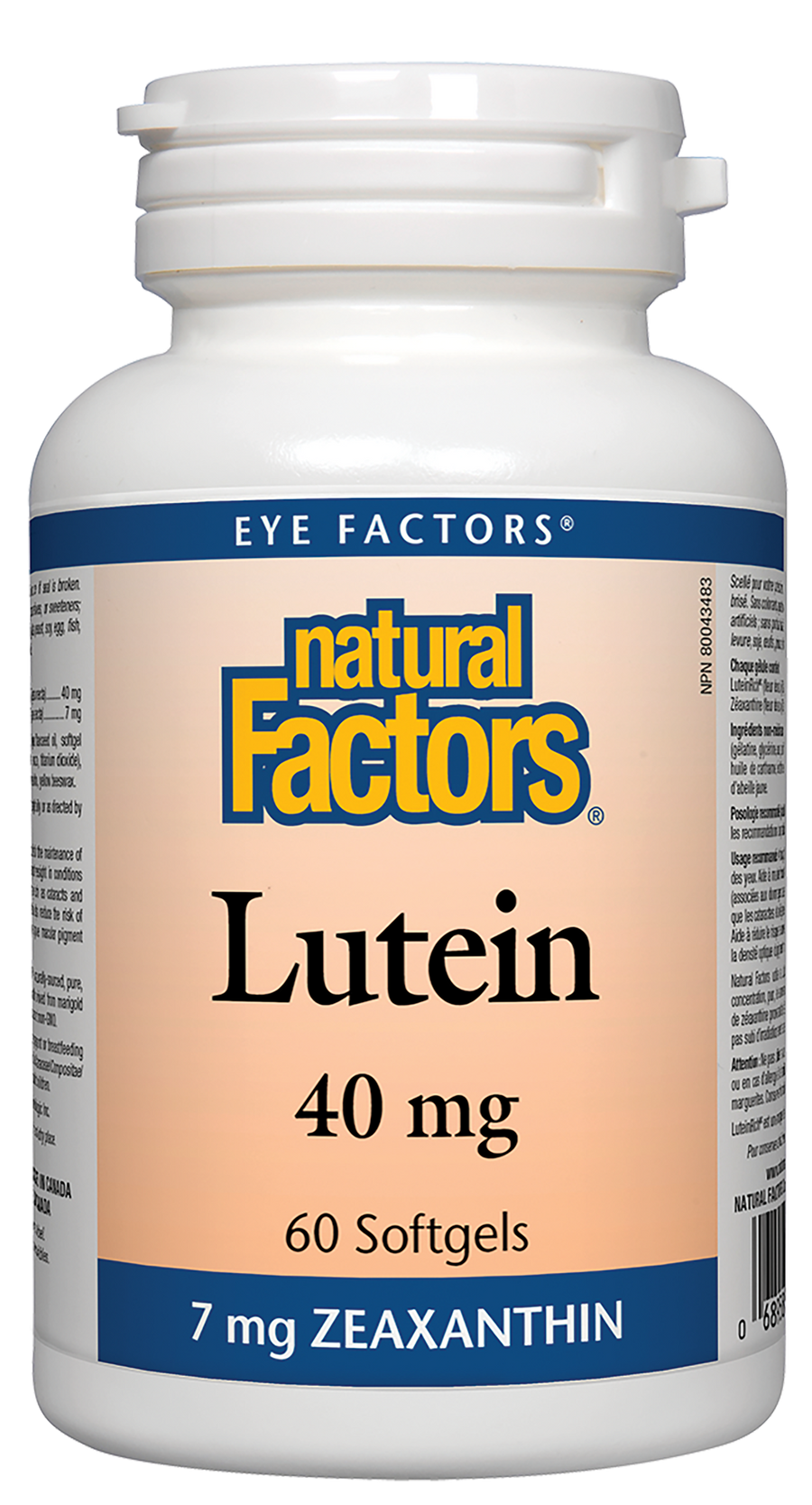Natural Factors Lutein 40 mg 60 Softgels
