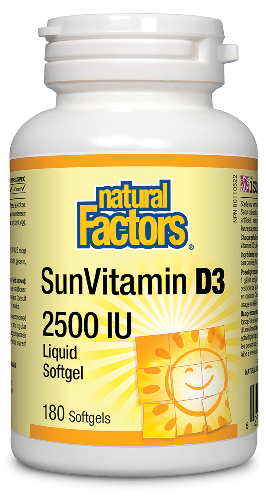 Natural Factors SunVitamin D3 2500IU Softgels