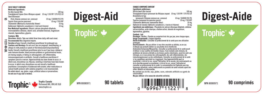Trophic Digest Aid 90 Tablets