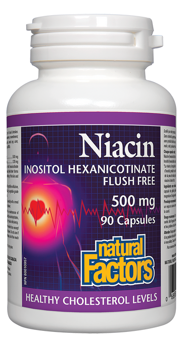 Natural Factors Niacin 500 mg 90 Capsules