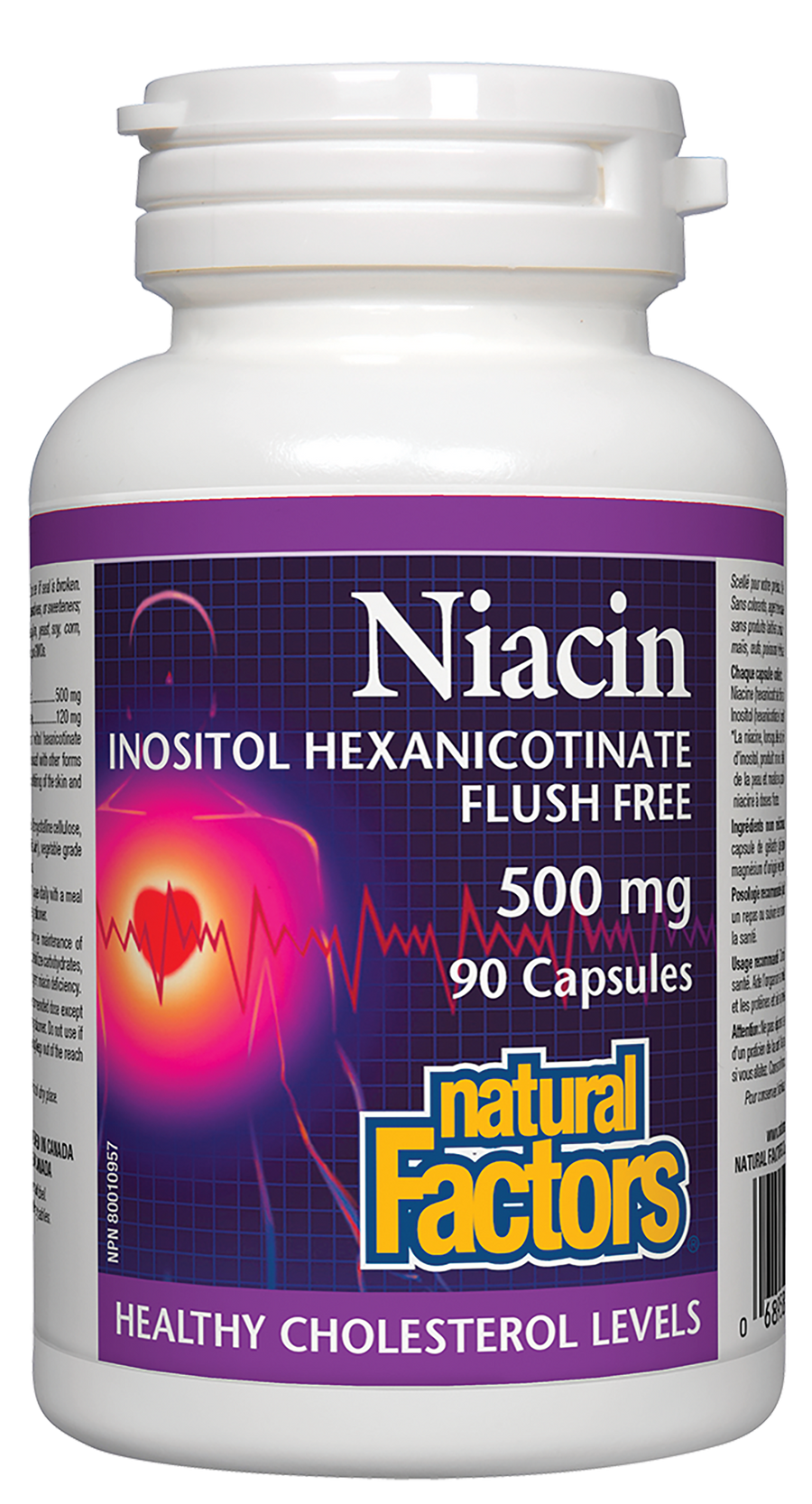 Natural Factors Niacin 500 mg 90 Capsules