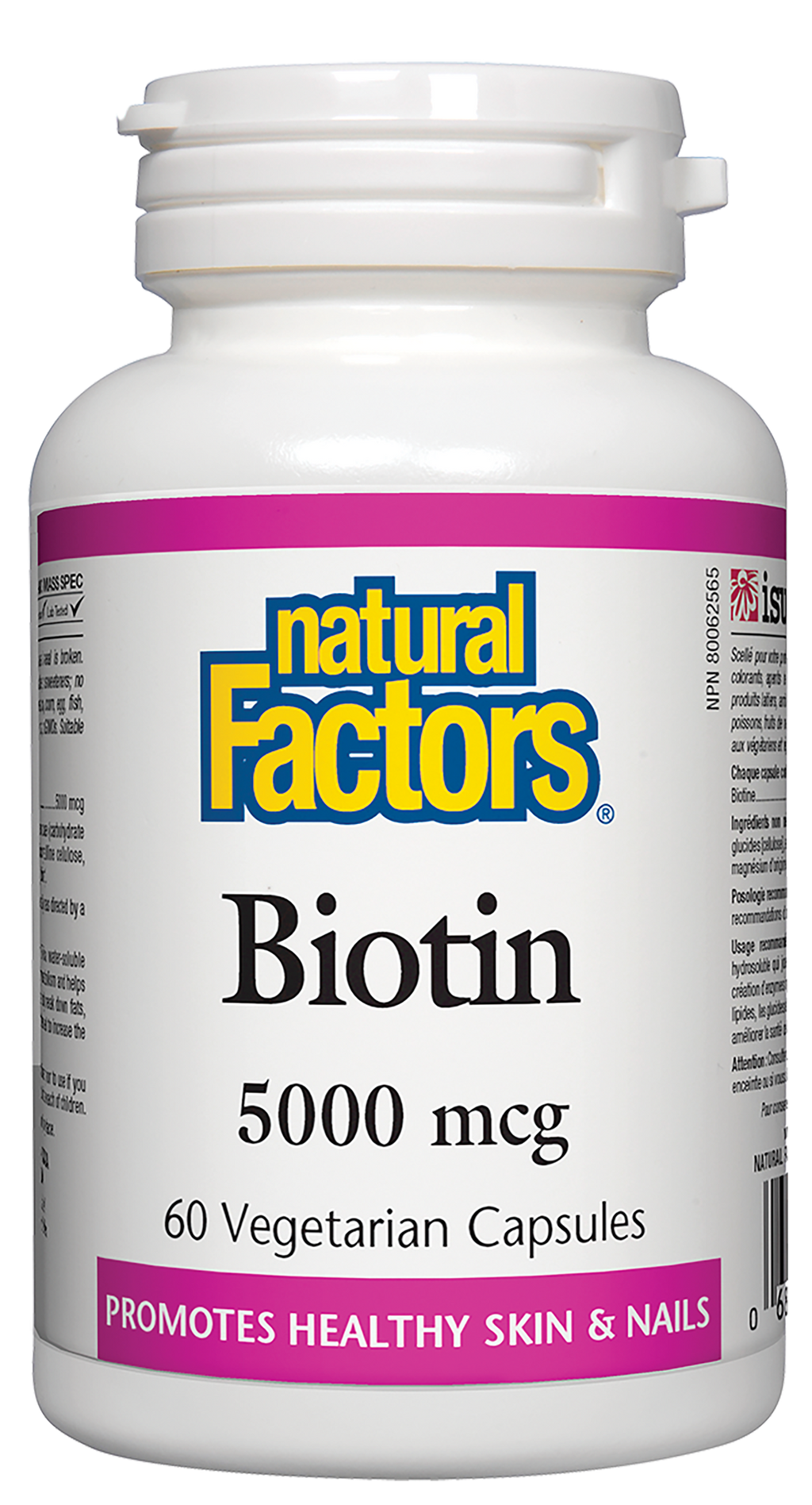Natural Factors Biotin 5000mcg 60 Veg. Capsules