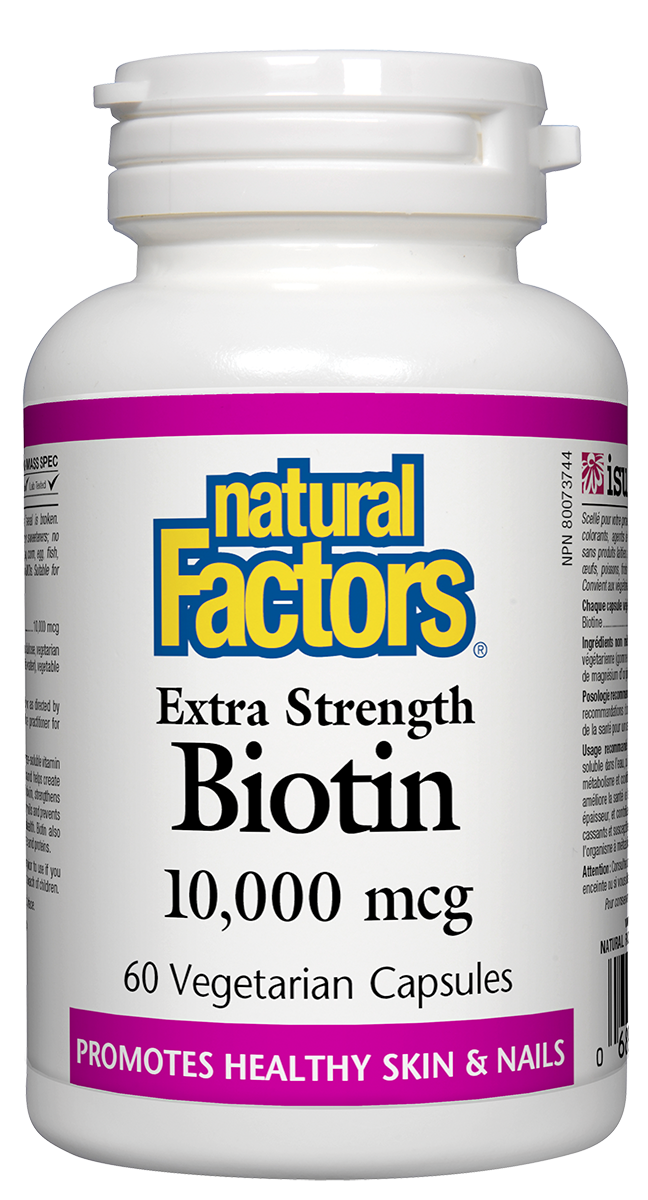 Natural Factors Biotin 10,000 mcg Extra Strength 60 Veg. Capsules