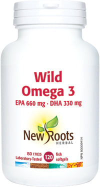 New Roots Wild Omega 3 EPA 660 mg DHA 330 mg 120 Softgels