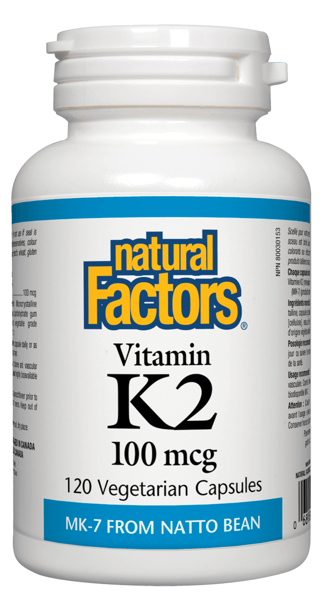 Natural Factors Vitamin K2 100 mcg Veg. Capsules