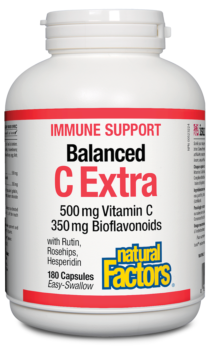 Natural Factors Balanced C Extra with Rutin, Rosehips, Hesperidin 180 Capsules