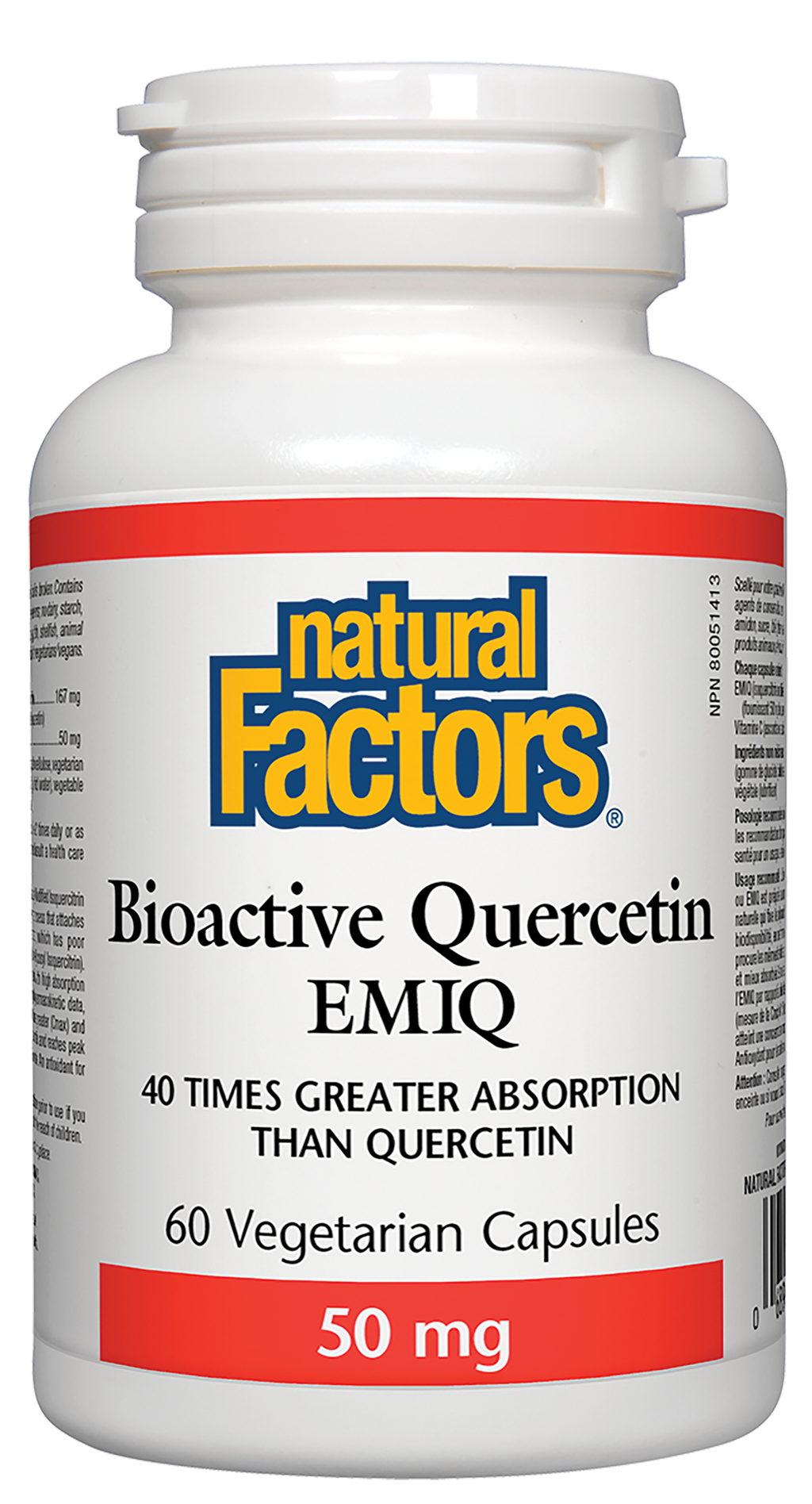 Natural Factors Bioactive Quercetin EMIQ 60 Veg.Capsules