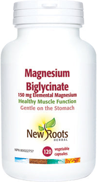 New Roots Magnesium Bisglycinate Plus 120 Veg. Capsules