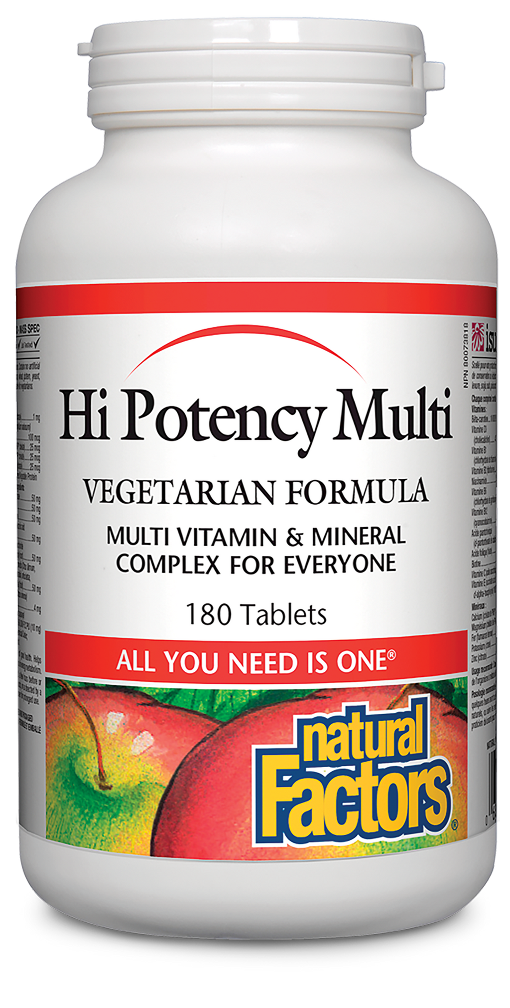 Natural Factors Hi Potency Multi Vegetarian Formula 180 Tablets
