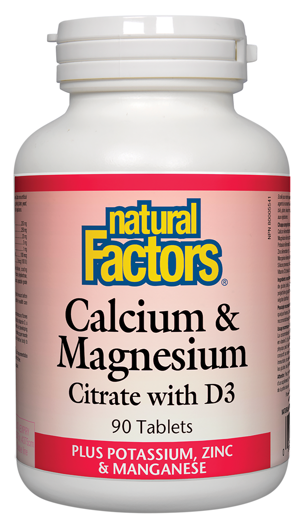 Natural Factors Calcium & Magnesium Citrate w/ D3 90 Tablets