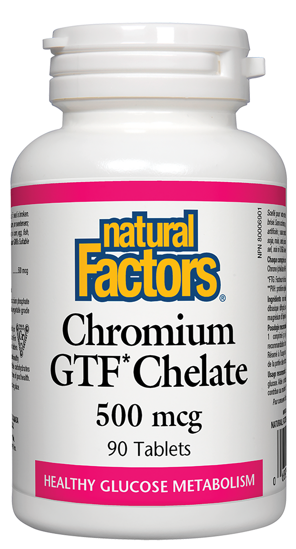 Natural Factors Chromium GTF Chelate 500mcg 90 Tablets