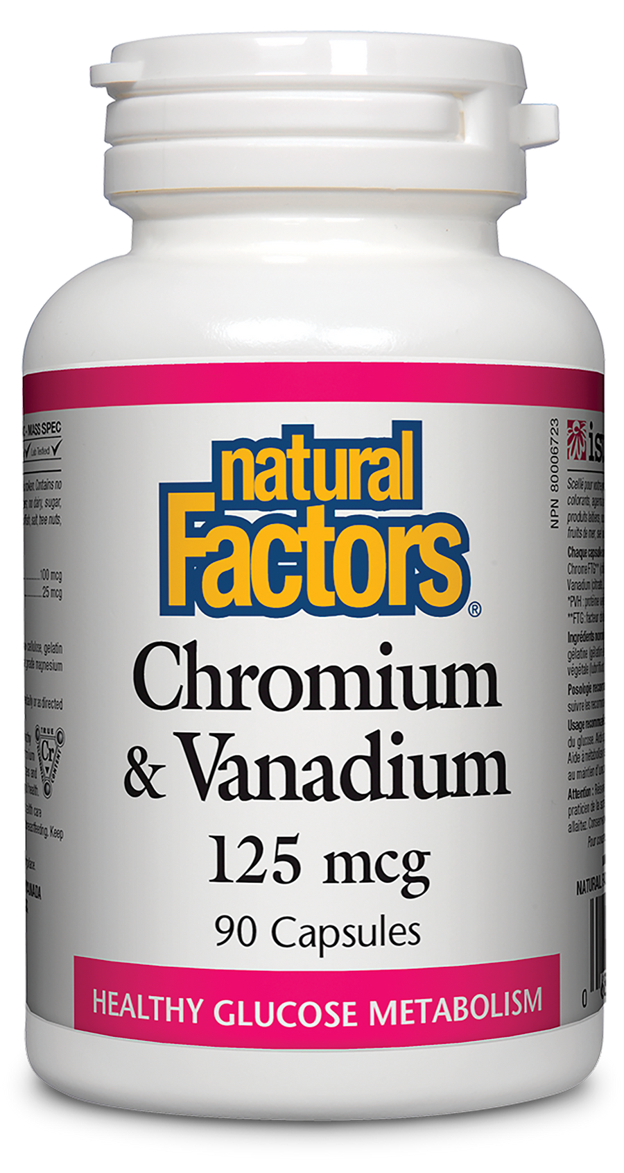 Natural Factors Chromium & Vanadium 125mcg 90 Capsules