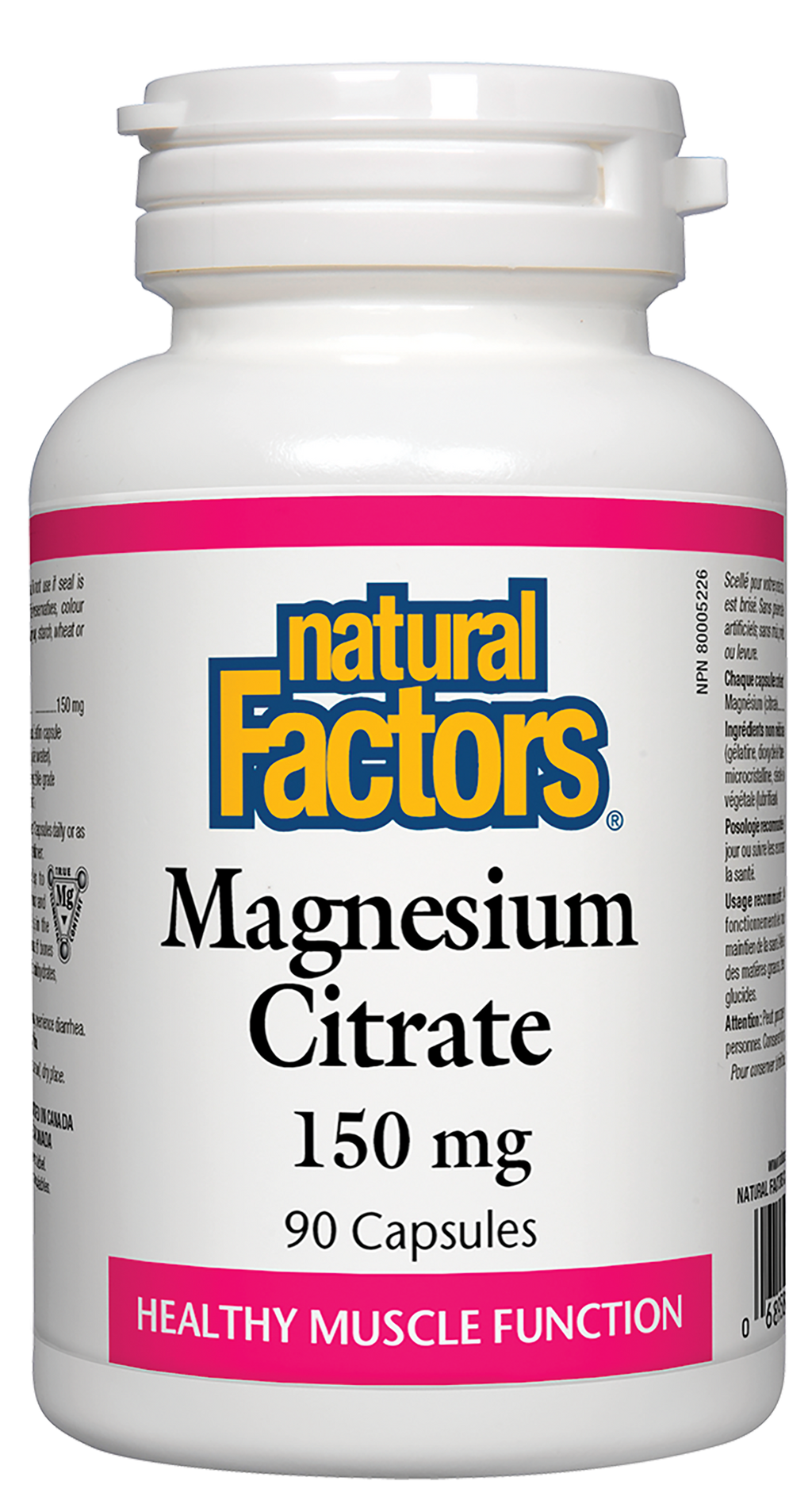 Natural Factors Magnesium Citrate 150 mg 90 Capsules