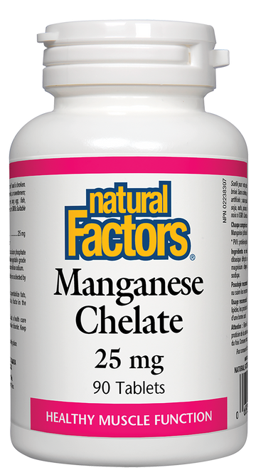 Natural Factors Manganese Chelate 25 mg 90 Tablets