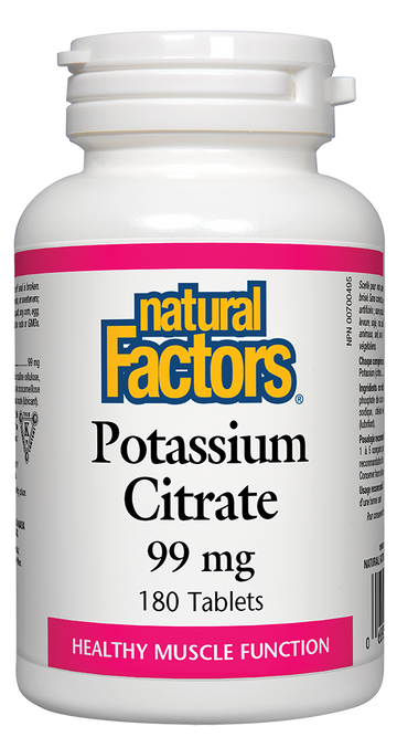 Natural Factors Potassium Citrate 99 mg 180 Tablets