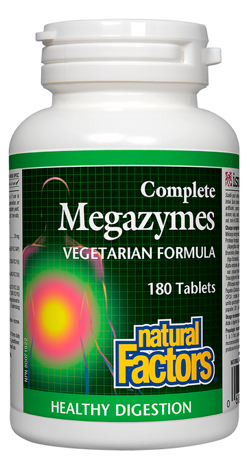 Natural Factors Complete Megazymes Vegetarian Formula 180 Tablets