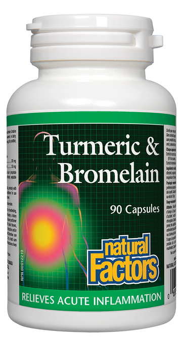 Natural Factors Turmeric & Bromelain 90 Capsules