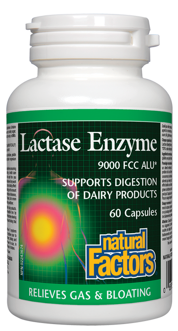 Natural Factors Lactase Enzyme 9000 FCC ALU* 60 Capsules