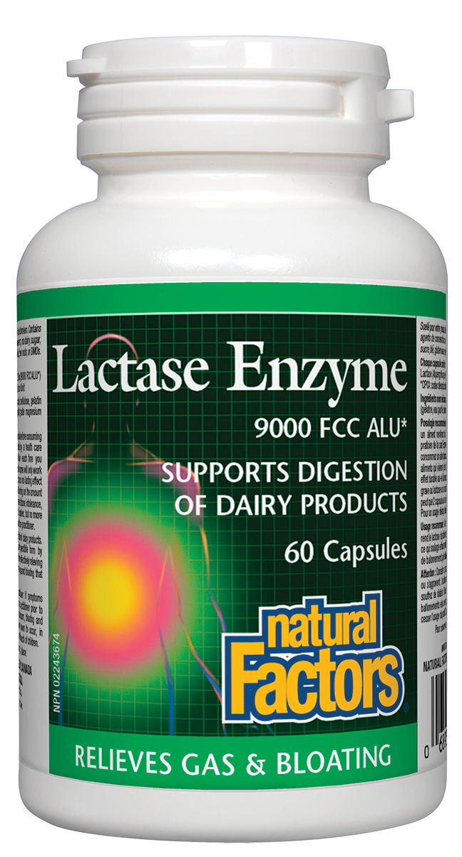 Natural Factors Lactase Enzyme 9000 FCC ALU* 60 Capsules