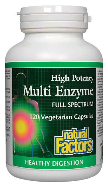 Natural Factors Multi Enzyme High Potency Full Spectrum 120 Veg. Capsules