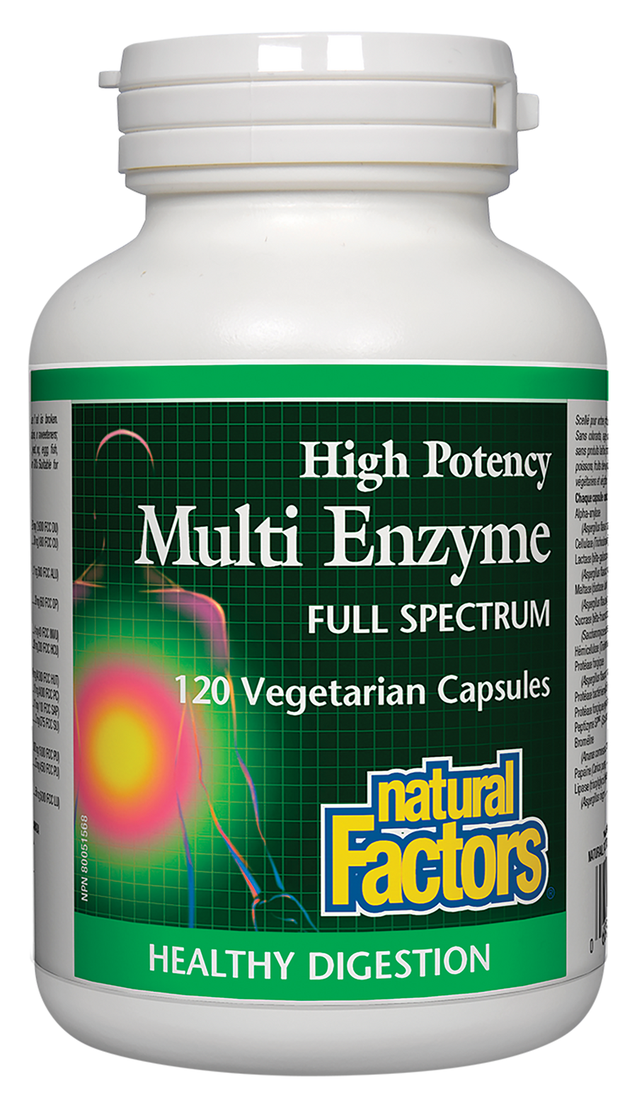 Natural Factors Multi Enzyme High Potency Full Spectrum 120 Veg. Capsules