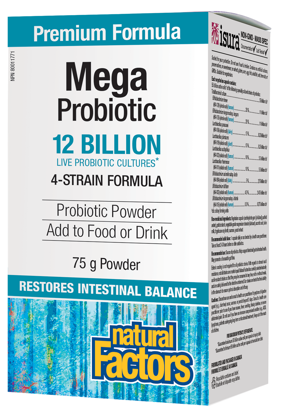 Natural Factors Mega Probiotic 12 Billion 75g Powder