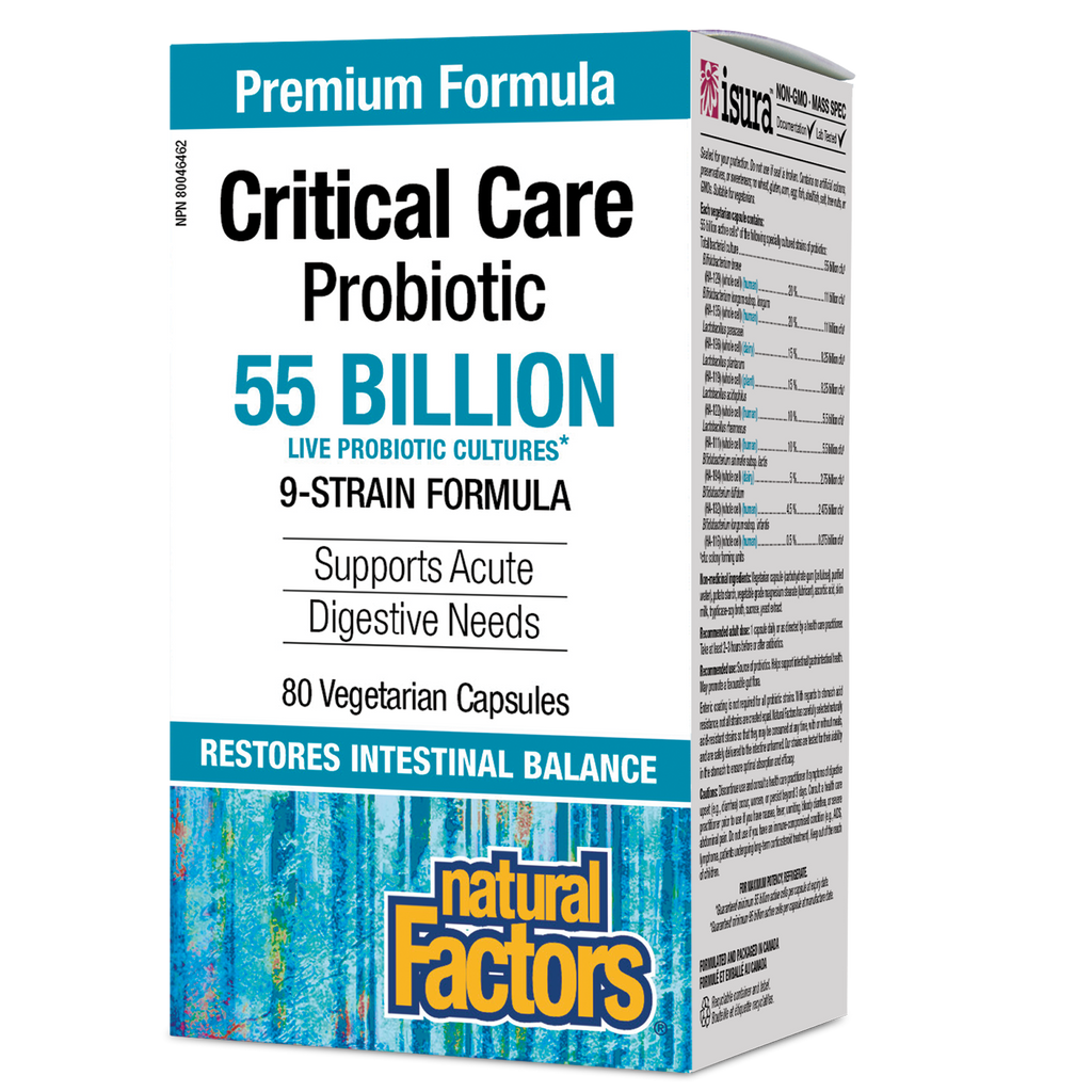 Natural Factors Critical Care Probiotic 55 Billion 80 Veg. Capsules