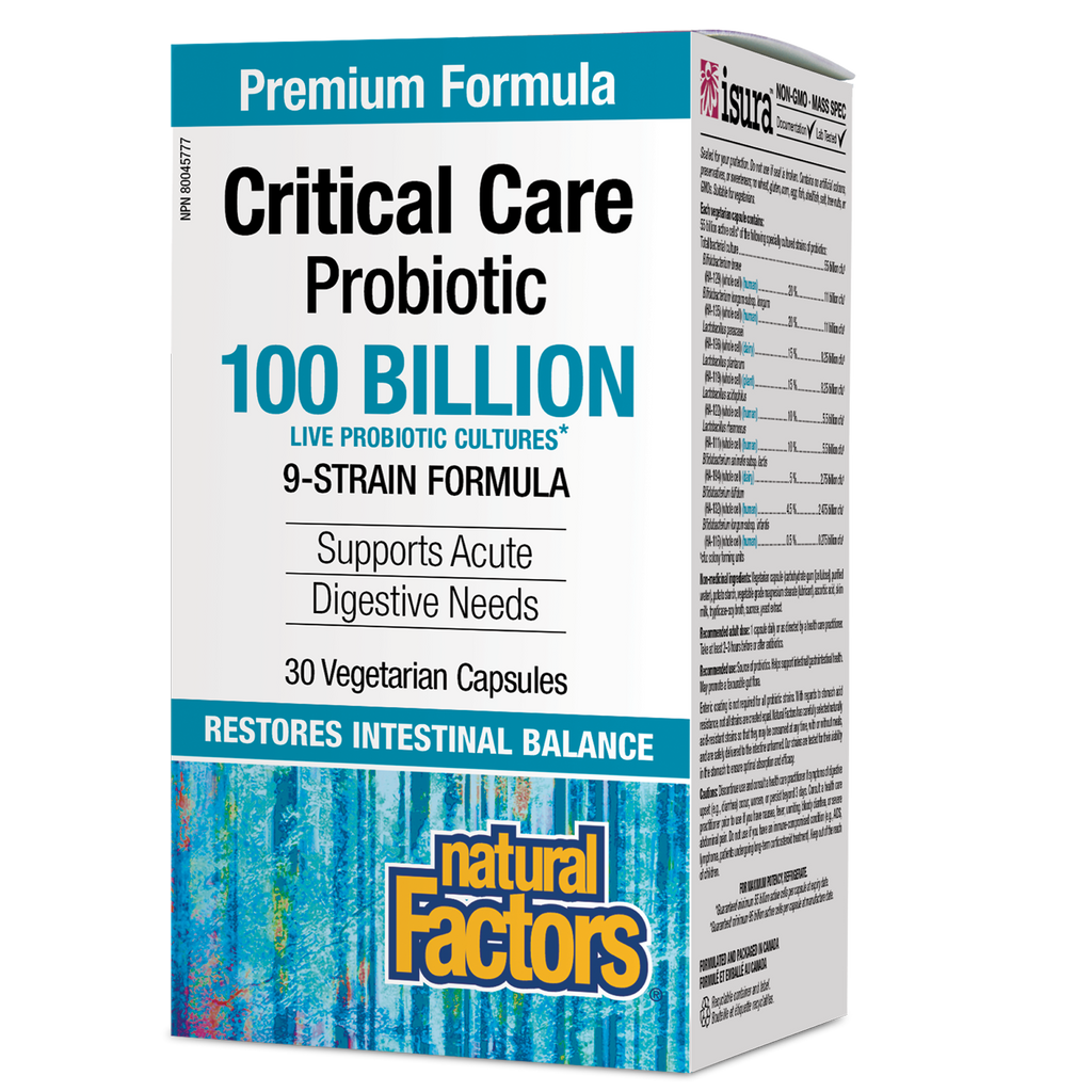Natural Factors Critical Care Probiotic 100 Billion 30 Veg. Capsules